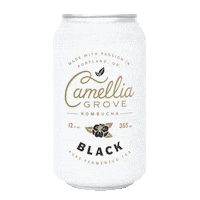 camelliagrovekombucha kombucha booch blacktea fermentedtea Sticker