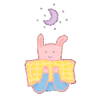 Monya2410 smile sleepy rabbit 토끼 Sticker
