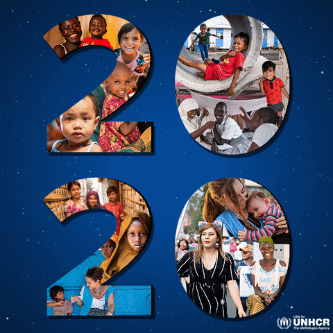 USAforUNHCR giphyupload 2020 new year happy new year GIF