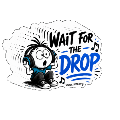 Here It Comes Dj Sticker by International Society for Music Education