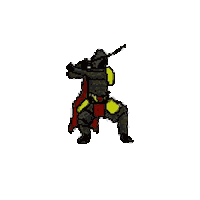MattMotion running run samurai running from responsibilities Sticker