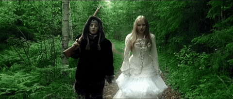 White Dress Walking GIF