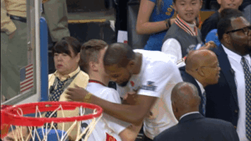 kevin durant player-fan interaction GIF by NBA
