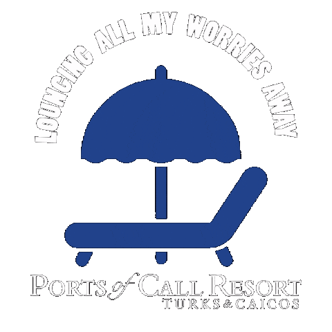 portsofcallresort giphyupload vacation mode turks and caicos grace bay Sticker