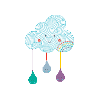 babysensory rain say hello rain cloud sayhello Sticker