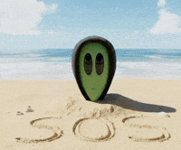 Sos Help GIF by Lonely Aliens