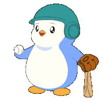 Serve Base Ball Sticker by Pudgy Penguins