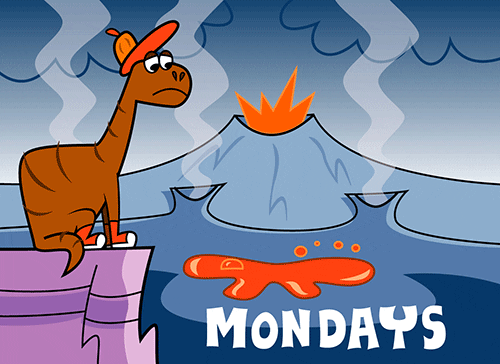Monday Dinosaur GIF by joeyahlbum