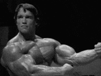 Flexing Arnold Schwarzenegger GIF