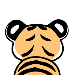 HuCreates giphyupload cat illustration tiger Sticker