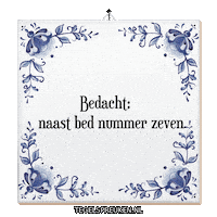 Bed Wijsheid Sticker by Tegelspreuken.nl