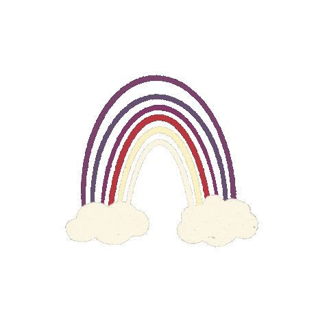 bymoi happy rainbow colorful clouds Sticker