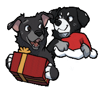 Black Dog Wow Sticker