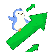 To The Moon Crypto Sticker by Pudgy Penguins