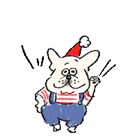 Dog Christmas Sticker