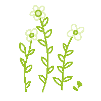 Kriesten_garten minimal blumen garten pflanzen Sticker