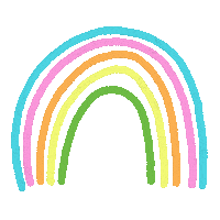 Rainbow Pastel Colors Sticker