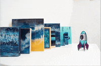 LauwPauw kunst raket lauwpauw GIF