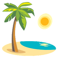 Palm Tree Beach Sticker by Nassau Paradise Island, Bahamas