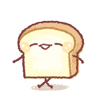Yukachofu cute smile walk bread Sticker