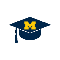 Maize And Blue Block M Sticker by University of Michigan