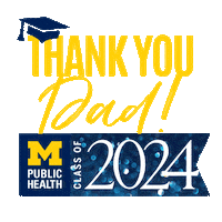Graduation Grad Sticker by Michigan Public Health