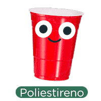Poliestireno Vaso Rojo Sticker by Ecolana
