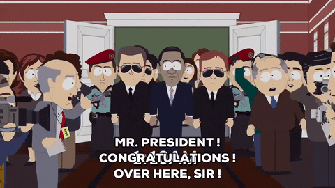 entering mr. president GIF by South Park 