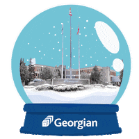 Winter Wonderland Snow Sticker by Georgian College