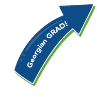 GeorgianCollege heart logo blue green Sticker