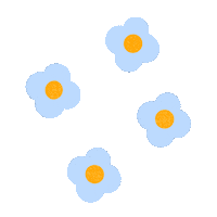 Blue Flowers Sticker