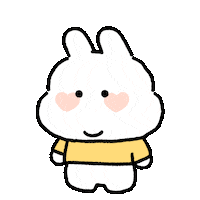 jjiinging 커플 뽀송 뽀송커플 뽀송토끼 Sticker