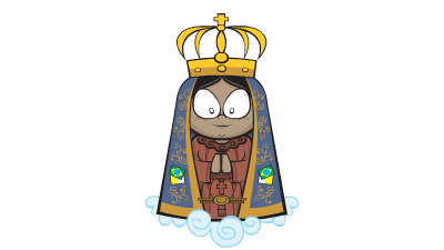 aparecida Sticker by Santinhoz