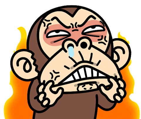 Angry Fire Sticker