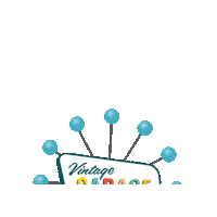 VintageGarageChi vintage vinyl artdeco midcentury Sticker