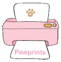 Printer Pawprints Sticker by Winkeltjevanbeer