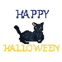 Trick Or Treat Cat Sticker by Flossquiat