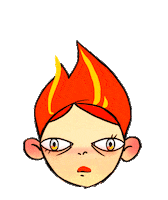 Angry Fire Sticker by Fymsa
