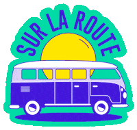 Sur La Route Sticker by Topito