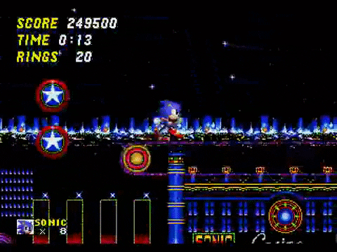 Squareblind giphygifmaker pinball sonic 2 carnival night zone GIF