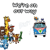 Coming On My Way Sticker by VeeFriends