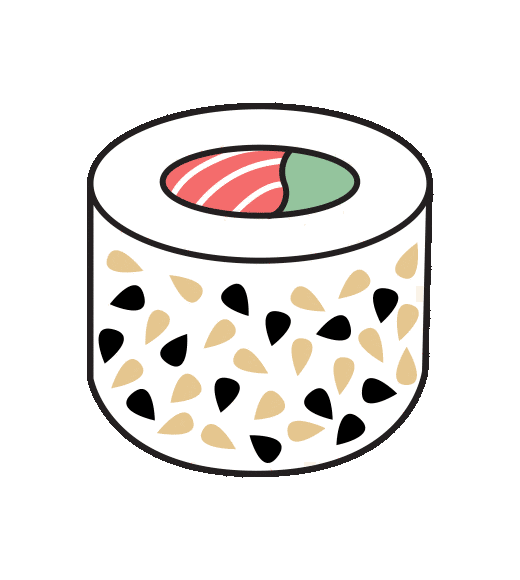California Roll Food Sticker