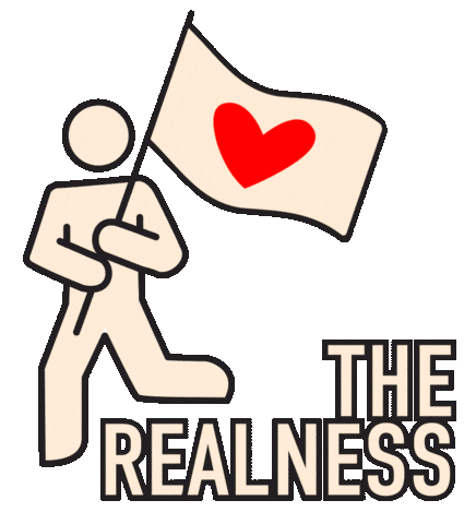 therealnessworld love heart business first nations Sticker