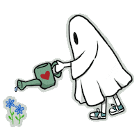 beacarri love flowers ghost plants Sticker