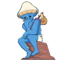 Think Which One Sticker by Smurfcat