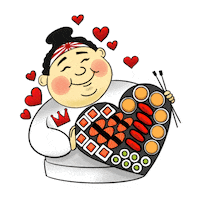 Food Delivery Sticker by kingsushi