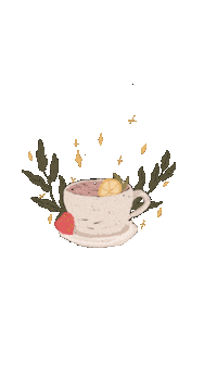 Ancatagsorean flowers tea strawberry magical Sticker