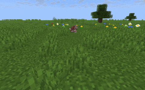 Animated GIF of a dog wagging its tail and tilting its head