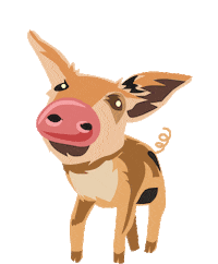 Pig Piggie Sticker by Nassau Paradise Island, Bahamas