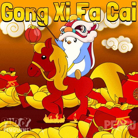 Chinese New Year Penguin GIF by Pudgy Penguins